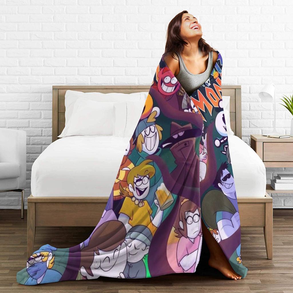 Spooky Month Blanket Quality Warm Soft Throw Blanket Winter Airplane Travel Couch Chair Sofa Bed Aesthetic Bedspread