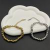 Retro Chain Bracelet in Stainless Steel with Lobster Clasp, Rounded Bead Links and Casual Daily Wear Looks for Styling