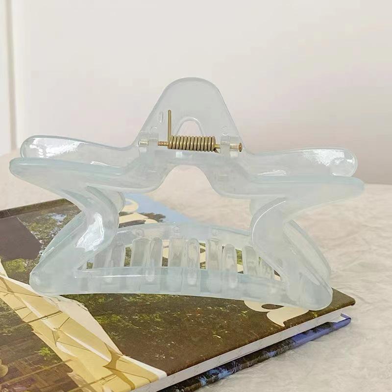 

Морская мята Морская звезда Бант Заколка-краб для волос - Женский летний большой зажим-акула Аксессуар для волос