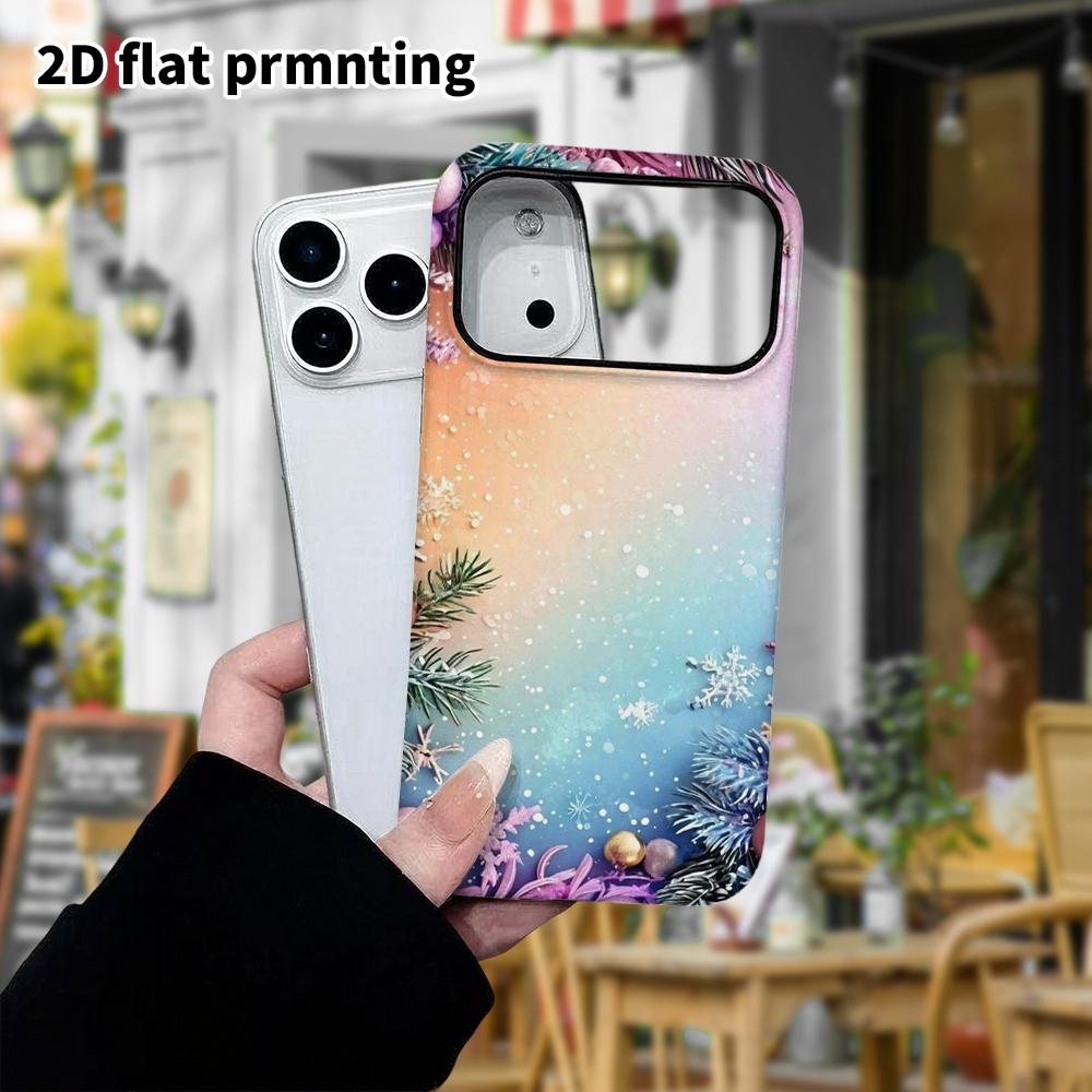 Phone Case: 2D Flat Design Suitable for iPhone 18 17 16 15 14 13 Pro Film Protective Case, Couple Style, Gradient Christmas, Christmas and Halloween H