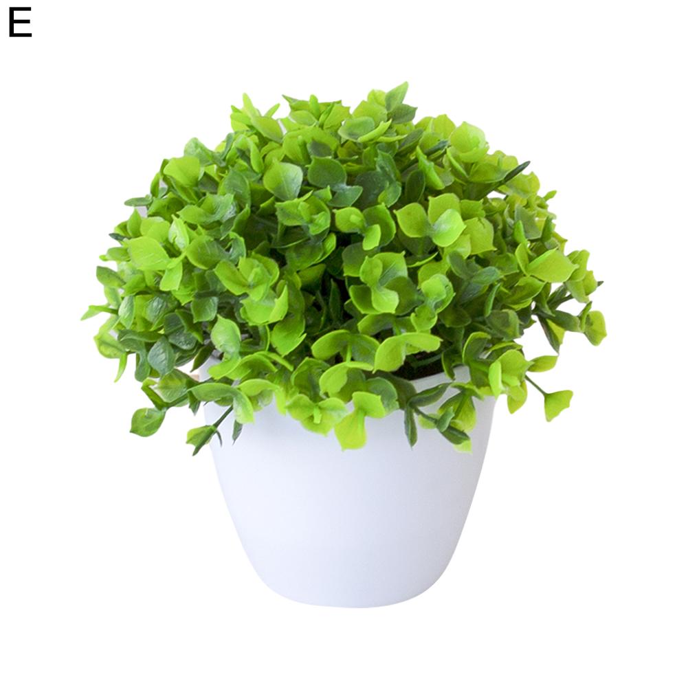 Artificial Bonsai Plants Small Tree Grass Plants Pot Tabletop Landscape Simulated Plant Bonsai Ornament Fake Plant Decoration