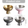 Double Walled Footed Stainless Steel Dessert Container Puddings Cup Ice Cream Bowl For Birthday Parties And Coffee Shops