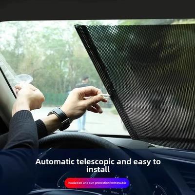 1PC Retractable Window Sun Shades UV Blocking Sun-proof Heat Insulation Shields Car Sun Protector Windshield Sunshade
