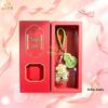 Shuibei 999 Fine Gold Gourd Pendant Keychain with Cute Money Flower Design