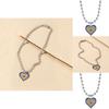 Stylish Multicolor Heart Pendant Necklace With Trendy Beaded Chain For Women