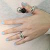 August Harmony 925silver Chunky Pebble Ring