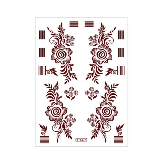 Skin-friendly Convenience Tattoo Stickers Water Transfer Paper Red / Clear / Brown 148 Mm/5.83