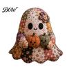 Dekoratives Geister-Nähmuster Halloween Patchwork-Set, Niedliches Puppen-DIY-Set mit vorgeschnittenen gemütlichen Herbst-Kunstprojektstoffen, Herbstferien
