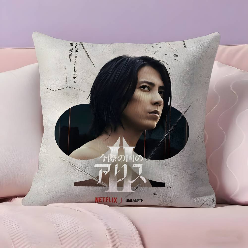A-Alice In Borderland Pillow Case Ultra Soft Skin Friendly Fabric Cloud Like Comfort & Concealed Zipper