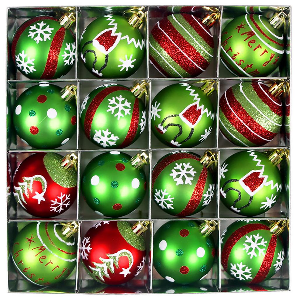 Christmas Ball 6cm16pcs Electroplated Plastic Ball Christmas Decoration Set