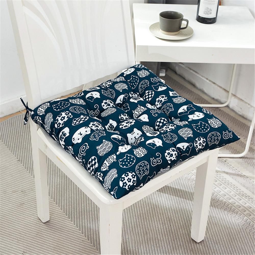 40*40cm Garden Patio Sofa Coarse Cloth Chair Seat Pads Cotton Linen Cushion Dining Cushions