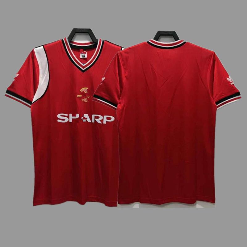 Man L Retro Jersey Football Jersey No. 7 Beckham Cantona C Ronaldo Rooney Giggs Jersey