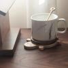 1pc Solid wood cute turtle insulation mat, cup mat, pot mat, tea tray, bar, coffee shop, tea house, desktop anti scalding mat, r