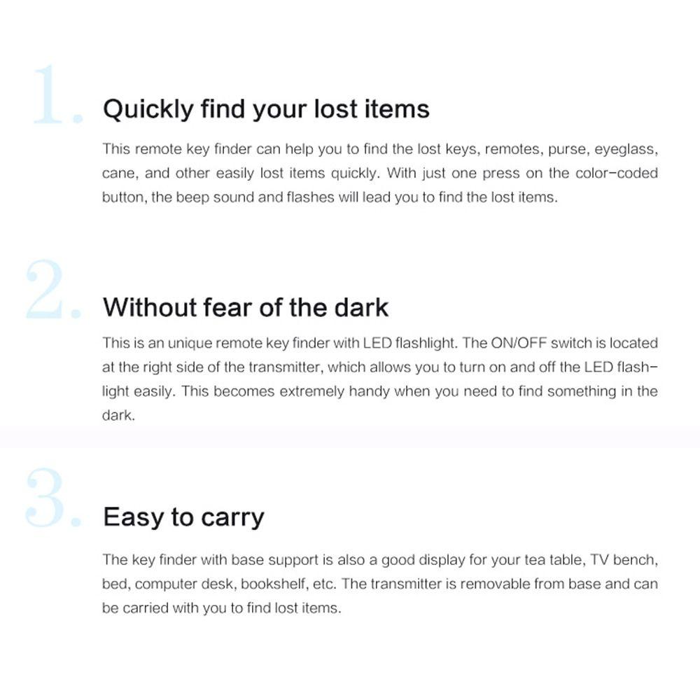 4 In 1 Household Vehicle Lost Tracker Keys Searcher Mini Tracking Device Anti-lost Tag Wireless Key Finder Anti-Lost Alarm