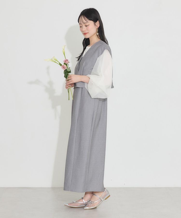 Music Casual Dress Set of Vest Gray [Earth & Ecology] 2, + Camisole, Women's,