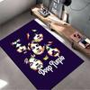 Deep Purple Pop Art Style Rug Non-slip Rug Suitable for Living Room and Bedroom Sofas.