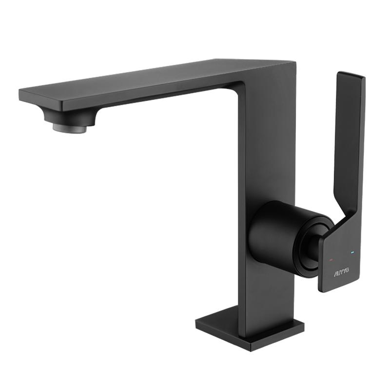 Basin Faucet Black Bathroom Hot and Cold Single Lever Brass Water Mixer Tap Basin Water Sink Mixer Crane Fasion