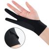 1 Pcs Drawing Gloves Breathable Prevent Mess Up Anti-mistouch Function Artist Gloves Stretchy Soft Fabric Protect Screen with Two Finger