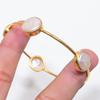 Pearl Gemstone Handmade 925 Sterling Silver Cuff Bangle Adjustable KJ-1488