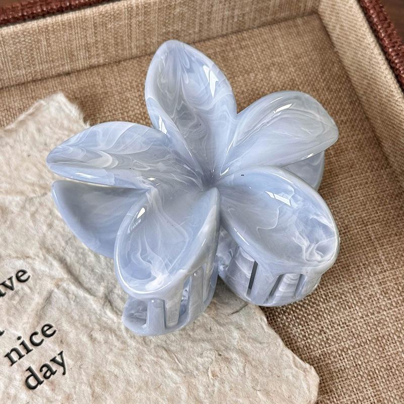 Farbverlauf Frangipani Haarspange Damen Vielseitig Süß Resort Fee Haifisch-Clip Vintage Haaraccessoires