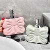Bowknot Hand Sanitizer Bottle Ceramic Toilet Lotion Bottle Bath Gel Shampoo Pressure Sub Bottle Empty Bottle