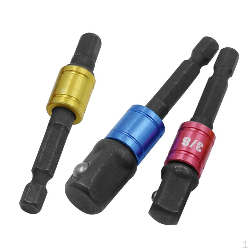 

Набор адаптеров для торцевых ключей 1/4 3/8 1/2 Удлинители для сверл из 3 частей