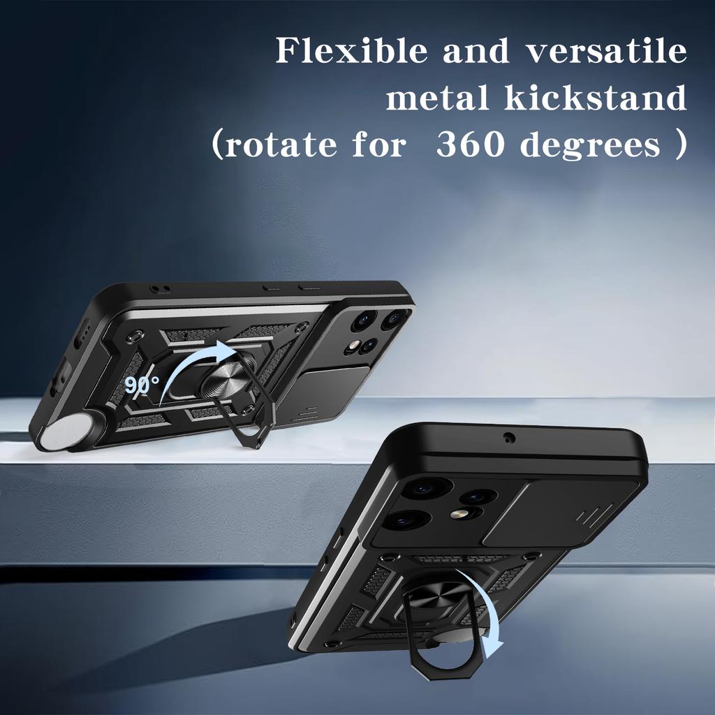 AMORUS For Nothing CMF Phone 2 Pro Case Kickstand PC+TPU Phone Cover with Camera Lens Slider