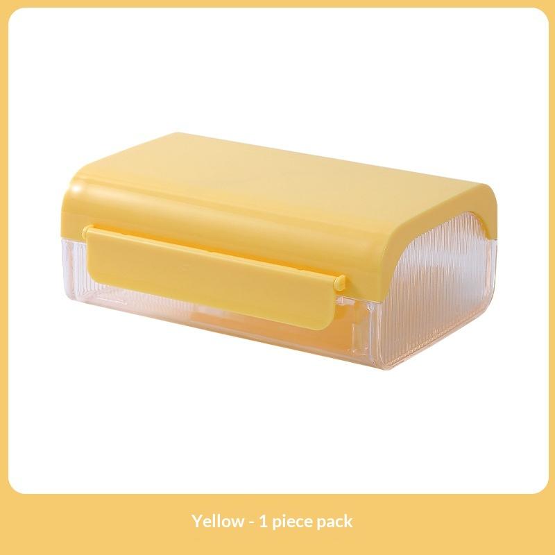 

Storage Box Plastic Compartmentalized Fresh-keeping Storage Container Butter Cutting Refrigerator Cheese Slice Cutter жёлтый