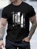 Unisexs Summer Fashion Casual Sporty Loose Landscape Print Round Neck Short Sleeve TShirt Top