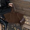 Light Luxury Brand Designer Wing Bag New Frosted Suede Tote Bag Solid Color Versatile Large Capacity Women Storage Underarm Bags