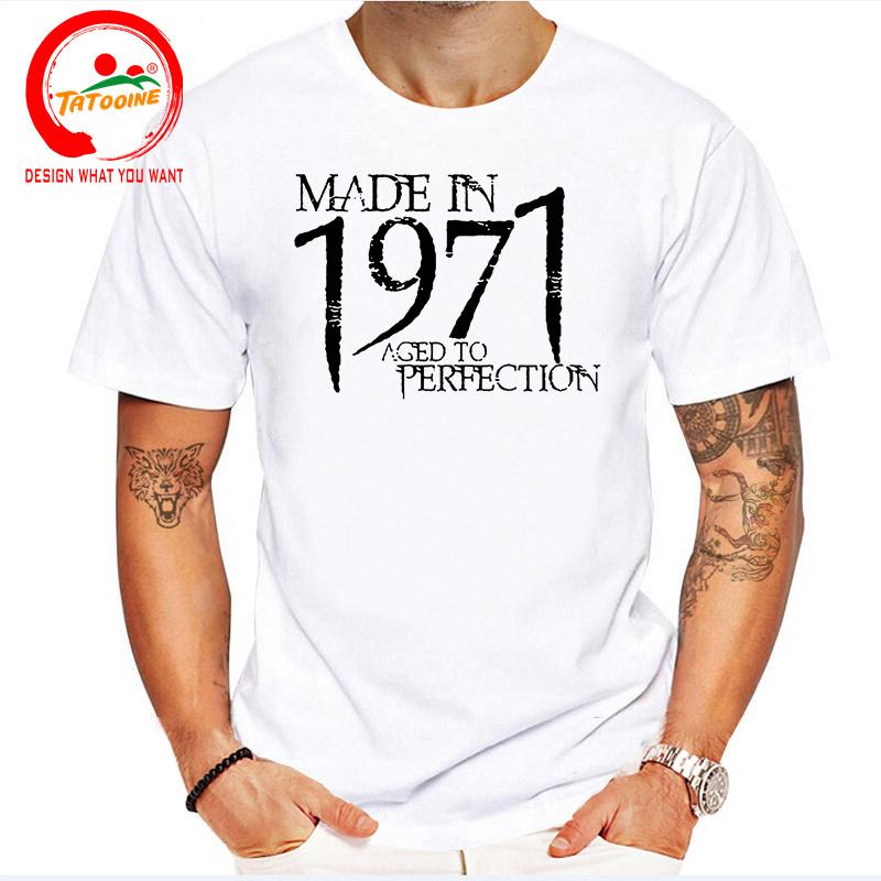 Born In 1971 Plus Size 5xl 6xl Tshirt Unisex Tshirt Homme Summer Made 1971 Aged To Perfection T Shirt Unisex Birthday Gifts Tee Shirt