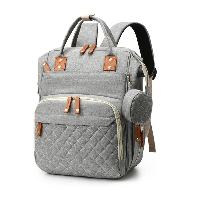 Waterproof Wear-resistant Mom Backpack Multiple Compartments Diaper Bag Large Capacity Lightweight Mother Baby Bag Outdoor Bag