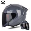 SOMAN SM523 Flip-Up Motorcycle Helmet Men Women Dual Lens Half All Season ABS Safety Certified