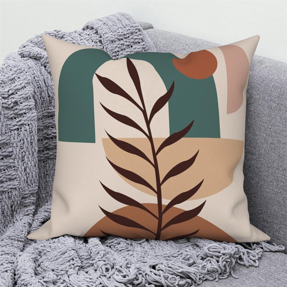 Pillowcase Decoration Home Office Car Abstract Branches and Leaves Nordic Curved  Sofa Cushion Cover