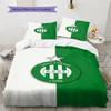 AS Saint-Étienne Pattern Bedding Set Quilt Cover Pillowcase Home Decor Gift (1 * Duvet Cover + 2 * Pillowcase, Without Core)