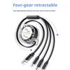 Bling Diamond Goddess Love Car Charger USB Multi Charging Cable Auto Fast Charging With 1 In 3 Type C/Micro/Port Sync Data Line