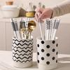Minimalism Chopstick Cage Ceramic Chopstick Holder Filterable Water Chopstick Bucket Kitchen Organizers Kitchens Accessories