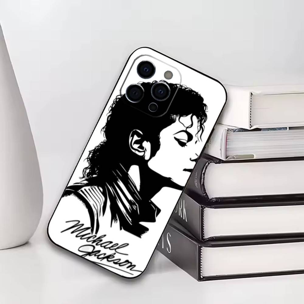 Custodia per Telefono Singer M-Michael Jackson Per iPhone17,16,15,14,13,12,11 Plus,Pro Altri Cover Morbido Nero