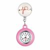 Lancardo Nurse Watch, Silicone Pocket Watch with Detachable and Extendable Handle, Cute Heart Stethoscope, Unisex, Pink, Perfect Gift for Nurses and C