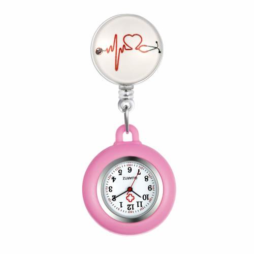 

Lancardo Nurse Watch, Silicone Pocket Watch with Detachable and Extendable Handle, Cute Heart Stethoscope, Unisex, Pink, Perfect Gift for Nurses and C