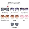 Gafas de sol cuadradas negras de gran tamaño para mujer, gafas de sol coloridas con montura grande, gafas de espejo para mujer, gafas unisex con degradado, gafas de sol estilo hip hop