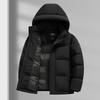 Mens Thickened Hooded Down Jacket Winter Short Warm Coat Adults 85-90% White Duck 550 Fill Power