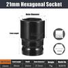 1/2" Drive Deep Impact Socket Set Drive Metric Wrench Black Socket Deep Impact Socket Pneumatic Wrench Head Tire Removal Tools
