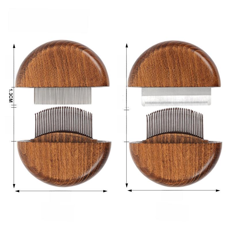 Solid Wood Antique Pet Comb for Cat and Dog Grooming