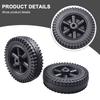 2pcs Grill Wheels Grill Wheels BBQ Grill Wheel Heat-resistant Hole Diameter 8-10mm Plastic Material Wear-resistant