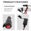 3ft Cigarette Lighter Splitter with Switch Air Inflator Car Vacuum Cigarette Lighter Extension