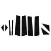 10Pcs Window Posts Pillar Molding Cover Trims Fit Mazda 3 Axela 2014-2018 Black