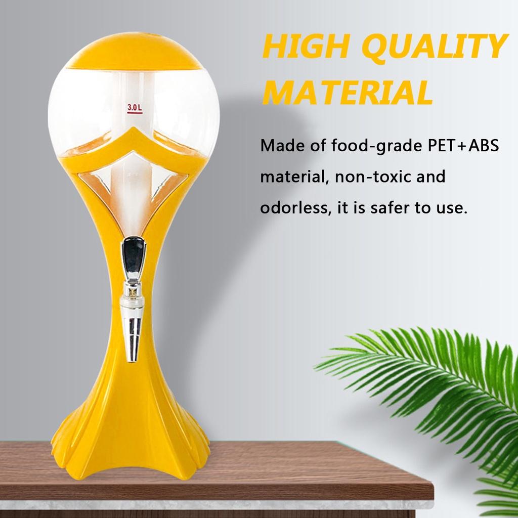 1.5L/3L Ice Core Container Party Wine Beer Water juice Beverage Tabletops Home Bar Liquid Drinking Pourer Bar Beer Tower Dispenser