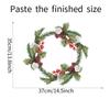 1Pcs Christmas Merry Christmas Sticker Wreath Decoration Glass Window Wall Sticker Decorative Sticker Snowflake Round