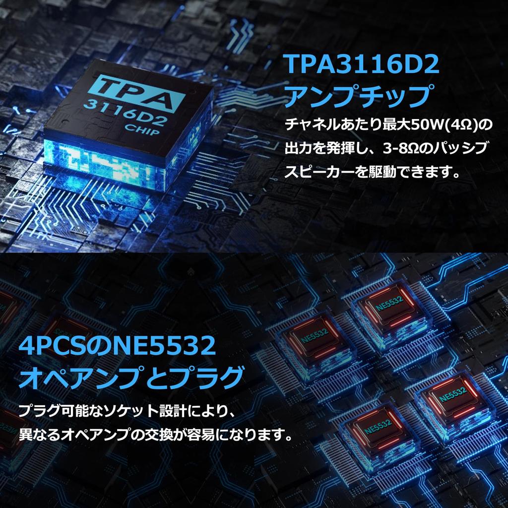 Douk Audio M1 FM HiFi TPA3116 Digitální zesilovač Bluetooth Stereo Receiver Domácí FM zesilovač 5.1 50W2